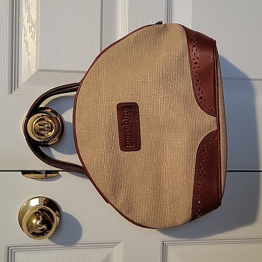 Macchina since 1908 Rattan and Punched Leather Handbag